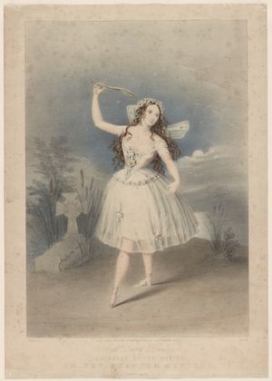 지젤(Giselle)에서 "윌리의 여왕" 의상을 입은 엠마 하딩