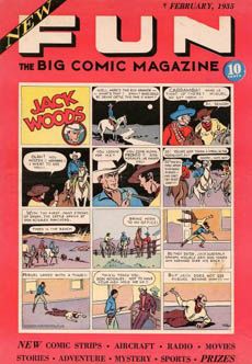 New Fun: The Big Comic Magazine #1 (1935년 2월). 표지 삽화는 리만 앤더슨