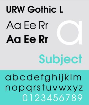 URW 고딕 L 샘플