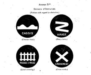 1909년 파리 도로 표지판