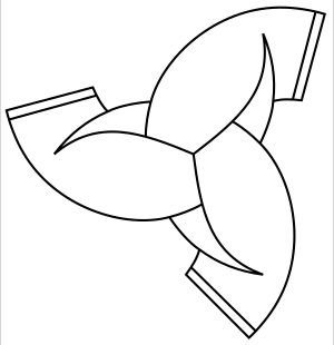 스놀레브 석비의 얽힌 술잔 디자인