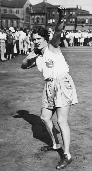 1932년 하계 올림픽 훈련 중인 릴리언 코플랜드