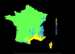 쾨펜의 기후 구분에 따른 기후도