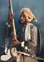 하이데라바드 니잠의 군대에 복무하는 로힐라 전사의 초상화