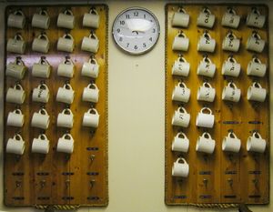 배의 머그잔 걸이