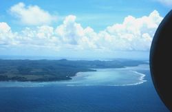 바벨다오브섬의 항공 사진