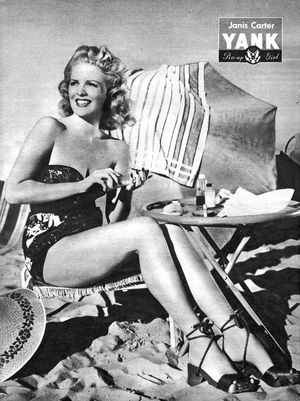 1945년 Yank, the Army Weekly에 실린 카터의 핀업 사진