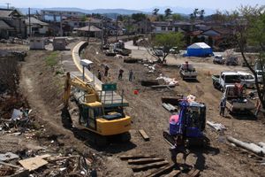 2011년 5월 쓰나미 피해를 입은 도나역