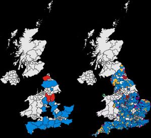 자치구별(좌) 및 선거구별(우) 결과