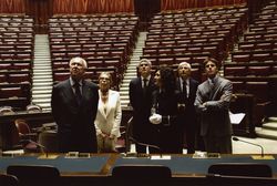 아버지 비토리오와 공화국의 의사당을 시찰하는 필리베르토