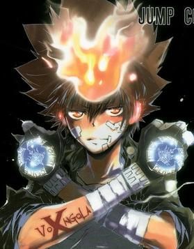 만화에서 V.R. X-글러브를 착용한 초사망자 모드의 츠나