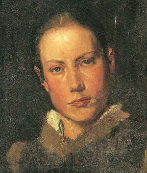 비고 요한센이 그린 마사 묄레르의 초상화, 1890년경