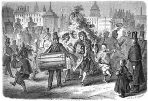 1863년 잭 인 더 그린이 등장하는 메이 데이 퍼레이드 묘사