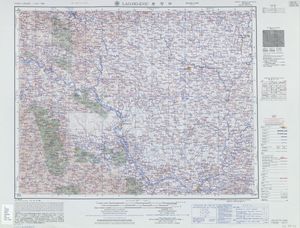 老河口}})와 인근 지역 지도 (1955년)