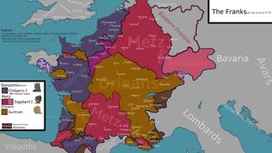 지게베르트의 킬페리크 공격 직전 프랑크 왕국