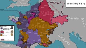 지게베르트 1세 사망 후 프랑크 왕국