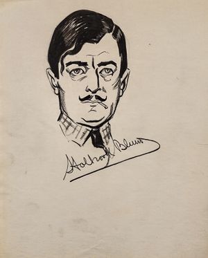 마누엘 로젠버그의 홀브룩 블린(1922) 서명 드로잉