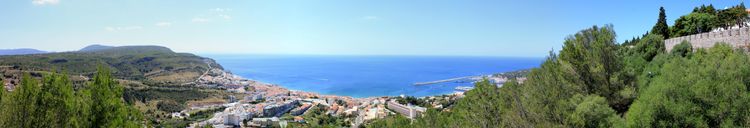 포르투갈 세짐브라의 파노라마 뷰.