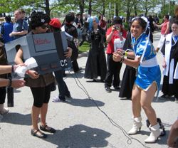 코스프레를 하는 애니메 노스 2009 참가자들.