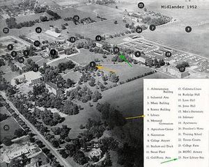1952년 대학 항공 사진