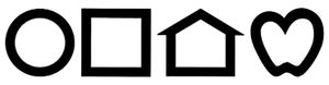 글자를 읽지 못하는 사람의 시력 검사에 사용되는 LEA 기호
