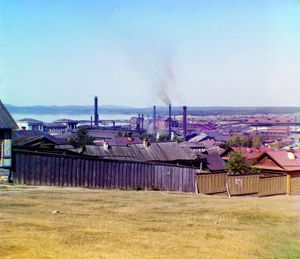 1726년에 설립된 예카테린부르크 근처의 이세트 제철소 공장(1910년 사진).