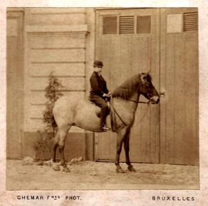 브라반트 공작 레오폴드와 그의 조랑말 Kiss me quick. 사진: 게마르 프레르, 1868년.