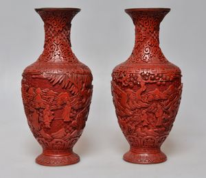 청나라 후기 중국 진사 칠기 조각. Adilnor Collection, 스웨덴