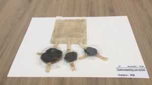 1269년 브라반트 공작 요한 1세가 빌렘 반 호르네에게 토지를 대여한 헌장. 론 옵 잔트의 지명의 유래.