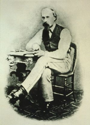 1866~1867년경, 포트 제퍼슨 감옥의 목수 작업장에서 일하는 머드