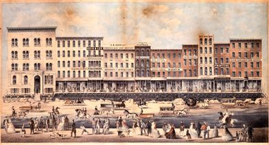 풀먼을 포함한 컨소시엄이 들어올린 건물의 멘델 석판화