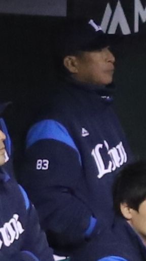 사이타마 세이부 라이온즈에서의 1군 작전 겸 내야 수비·주루 코치 시절(2019년 4월 2일)