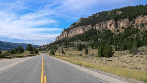 와이오밍주 텐슬립 협곡의 US 16번 국도, 빅혼 산맥