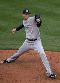 2015년 10월 3일 양키스에서 투구하는 마틴