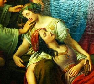 프리드리히 빌헬름 샤도의 '슬기로운 처녀와 어리석은 처녀의 비유', 1838–1842 (부분), 슈테델 미술관(Städel Museum)