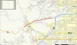 골든 주변의 도로 지도