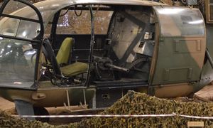 MG151/20을 장착한 알루에트 III. 탄창은 캐빈 뒤쪽 동체에 수납되어 있다.