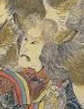 가와쿠니요시 작품, '독도중 오십삼차' 오카자키