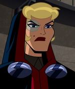 제임스 터커가 디자인한 배트맨: 더 용감한 자와 대담한 자 에피소드 56, "별 사파이어의 경멸!"(2011)에 등장하는 남작 부인.