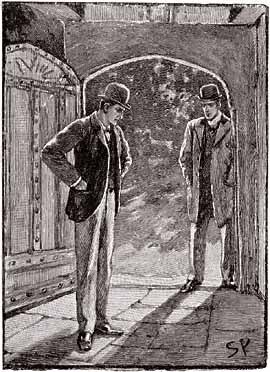 홈즈가 걸음걸이로 계산하고 있다.