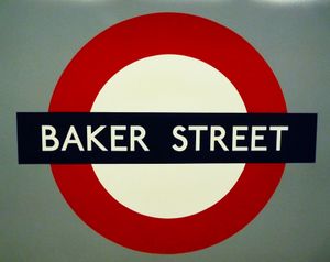 베이커 스트리트 플랫폼 표지판