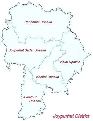 조이푸르하트구 지도; 조이푸르하트 사다르 우파질라, 판치비비 우파질라, 케틀랄 우파질라, 아켈푸르 우파질라, 칼라이 우파질라