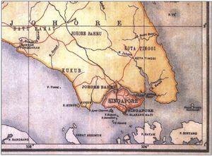 1925년 말레이 연방 및 해협 식민지의 측량 책임자가 제작한 지도에서 페드라브랑카가 표시되어 있다.