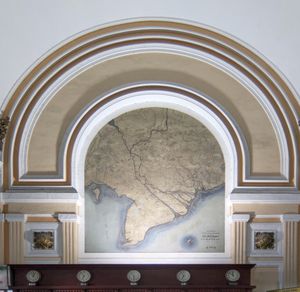 전신선이 표시된 남부 베트남 및 캄보디아 지도