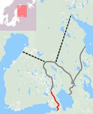 뇌테보리 화약에서 정한 국경선(빨간색).