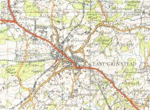 1946년 이스트그린스테드 지도
