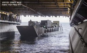 상륙주정은 상륙함과 해안을 연결하는 역할을 한다.