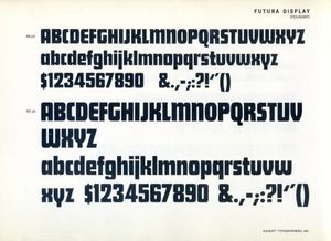견본 서적에 실린 푸투라 디스플레이