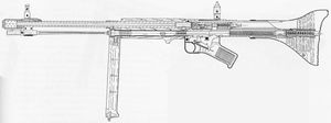 FG 42 Ausführung E의 단면도, 비공식적으로 "초기 모델"
