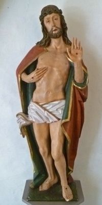 부활 후 그리스도, 상처를 보여주는 ostentatio vulnerum, 오스트리아, c. 1500